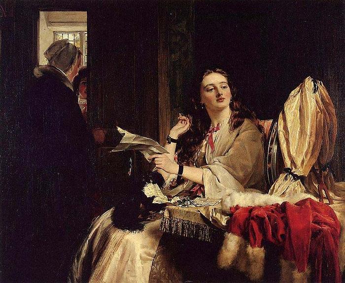 John callcott horsley,R.A. St. Valentine's Day Sweden oil painting art